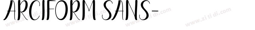 Arciform Sans字体转换